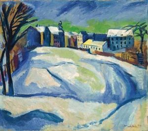 Sonniger Wintertag by Max Pechstein