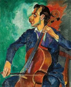 Cellospieler, Bildnis Dr. Freundlich Cellospieler, Bildnis Dr. Freundlich