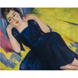 Rauchende (woman With A Cigarette) by Max Pechstein
