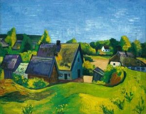 Mittag Im Dorf by Max Pechstein