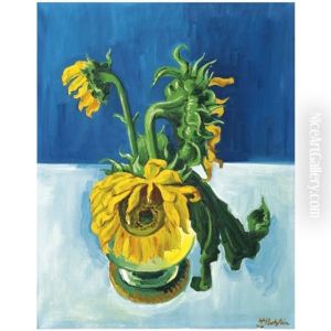 Verwelkende Sonnenblumen (withering Sunflowers) by Max Pechstein