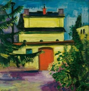 Das Gelbe Haus by Max Pechstein