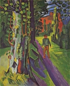 Pappel Nach Dem Regen by Max Pechstein