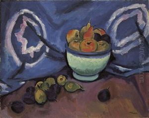 Stilleben Mit Obstschale by Max Pechstein