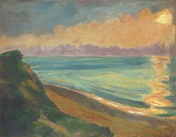 Steilkuste Und Sonnenspiegelung (leba) - view 1