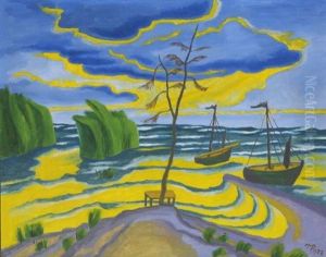 Gewitter (am Kurischen Haff) by Max Pechstein