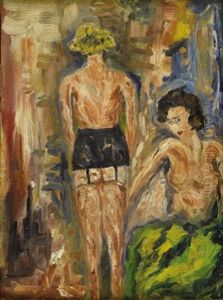 Two Women Dressing by Max Pechstein