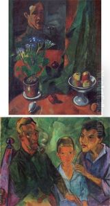 Selbstbildnis Mit Familie by Max Pechstein