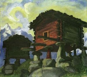 Walliser Hutten by Max Pechstein