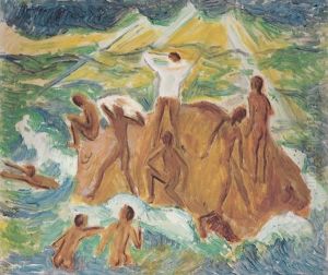 Badende Jungen by Max Pechstein