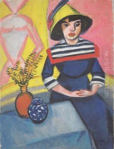 Junges Madchen Im Matrosenkleid by Max Pechstein