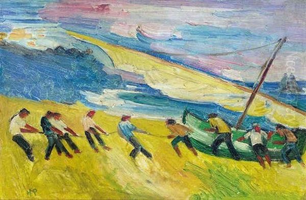 Aufholen Des Bootes - view 1