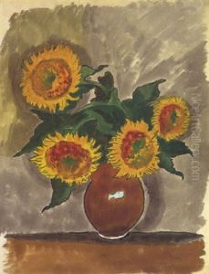 Sonnenblumen by Max Pechstein