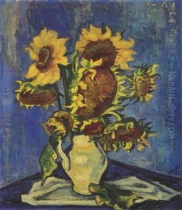 Sonnenblumen by Max Pechstein