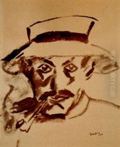 Selbst Mit Pfeife by Max Pechstein