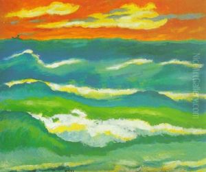 Sturmische See Abends by Max Pechstein