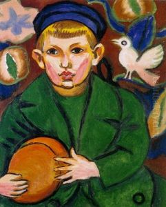 Junge Mit Ball by Max Pechstein