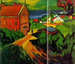 Das Rote Beamtenhaus (the Red Civil Servant House) by Max Pechstein