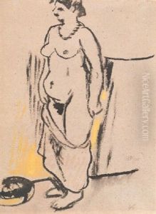 Stehender Weiblicher Akt by Max Pechstein