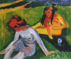 Zwei Madchen by Max Pechstein
