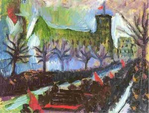 Beerdigung Der Revolutionsopfer by Max Pechstein