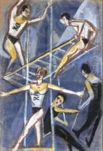 Trapez-k_nstler by Max Pechstein