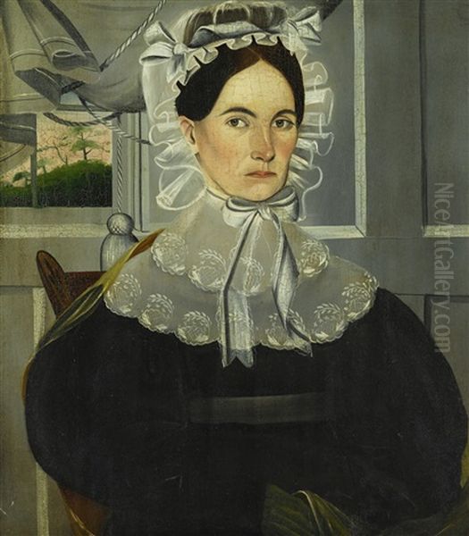 Young Woman In Paneled Room - view 1