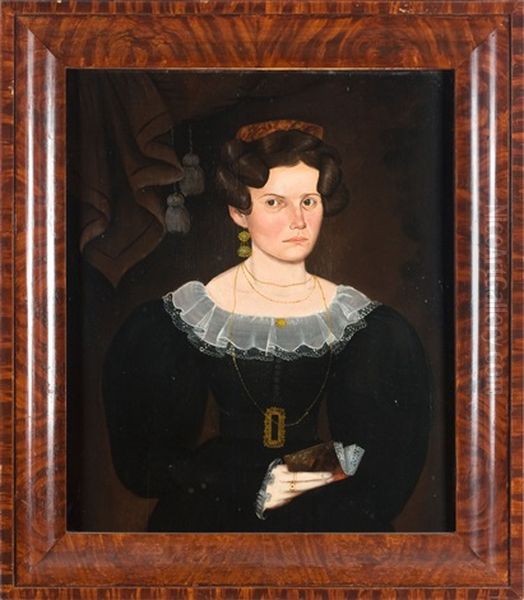 Portrait Of A Young Woman Holding A Book - view 1