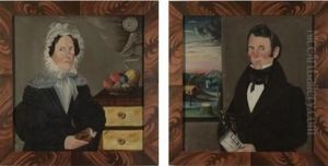 Portrait Of Mr. John Calhoun Of Chicago (+ Mrs. John Calhoun; Pair)