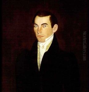 Portrait Of Blue-eyed Man With Yellow Vest by Sheldon Peck