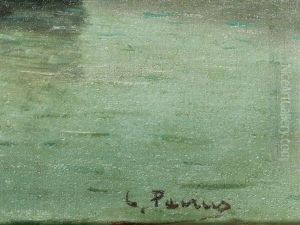 Hafenbecken Mit Anliegenden Grossen Segelschiffen by Charles Francois Pecrus
