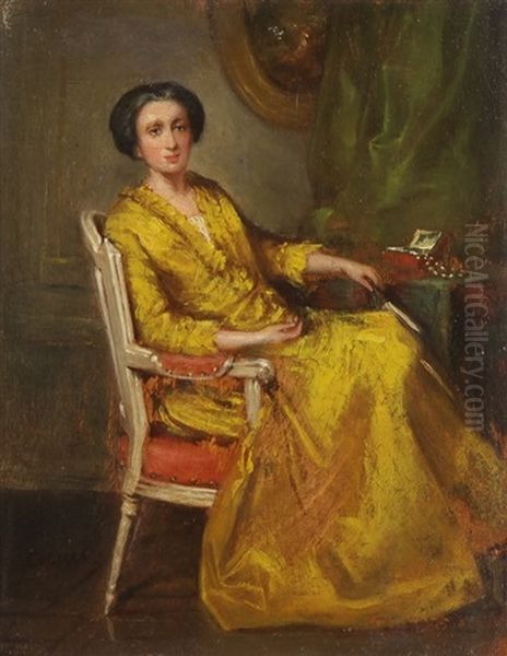 Elegante Dame Im Lehnstuhl - view 1