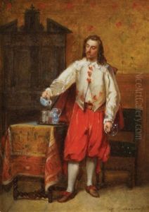 Man Pouring A Drink by Charles Francois Pecrus