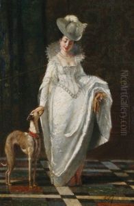 Le Depart Pour La Promenade by Charles Francois Pecrus
