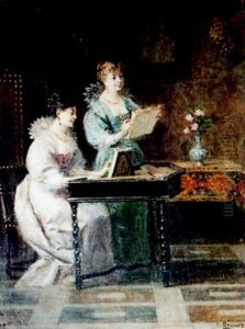 La Lecon De Chant by Charles Francois Pecrus