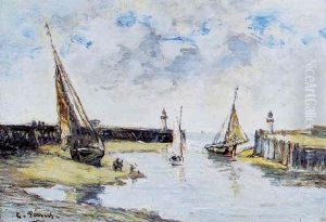 Deauville Trouville, Entree De La Touques A Maree Basse