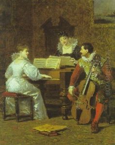 La Lecon De Musique by Charles Francois Pecrus