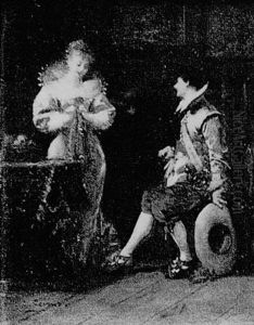 Scene Galante Au Temps De Louis Xiii by Charles Francois Pecrus