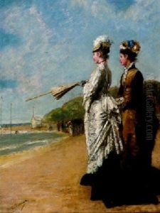 Elegant Women On The Beach Of Trouville Elegant Women On The Beach Of Trouville