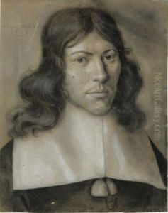 Head And Shoulders Portrait Of A Young Man In A Broad White Collar