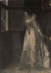 A Woman At An Open Window In An Interior