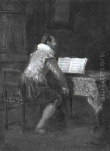 The Cello Player by Charles Francois Pecrus