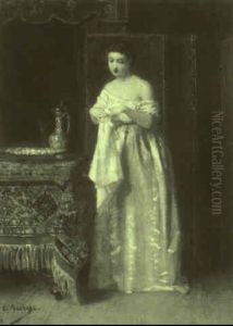 After The Meal by Charles Francois Pecrus
