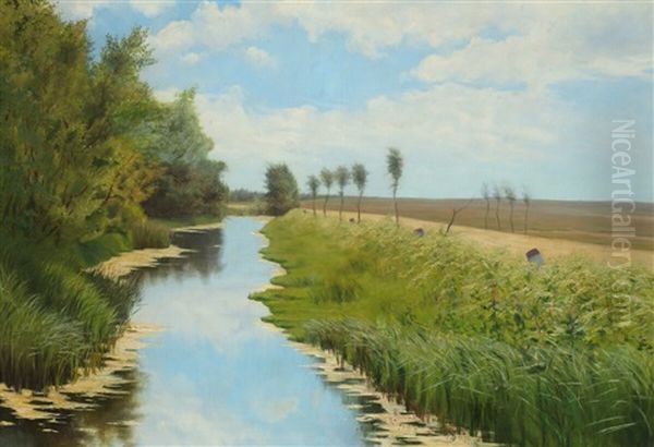Danish Landscape With A Creek - view 1
