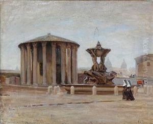 At The Vesta Temple In Rome At The Vesta Temple In Rome