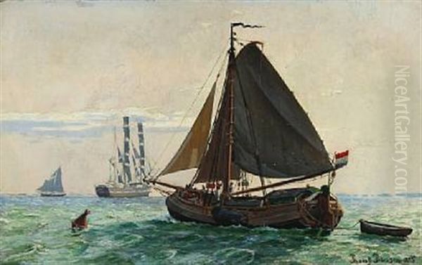 Sea Scape With Ships At The Sea - view 1