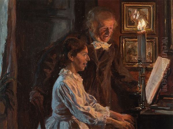 Anna Ancher At The Piano - view 1