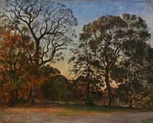 An October Evening In Fredensborg, Denmark by Viggo Christian Frederick Pedersen