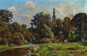 Scenery From Frederiksborg Castle by Viggo Christian Frederick Pedersen