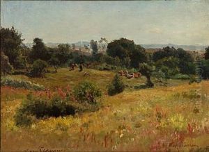 Southern European Landscape by Viggo Christian Frederick Pedersen